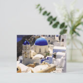 Kirchen von Santorin Postkarte (Stehend Vorderseite)