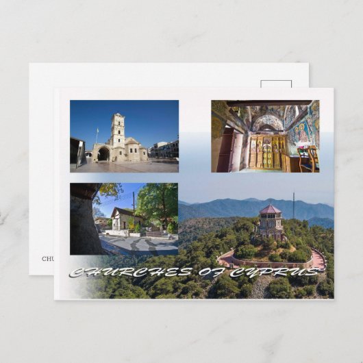 Kirchen Zyperns Postkarte (Vorne/Hinten)