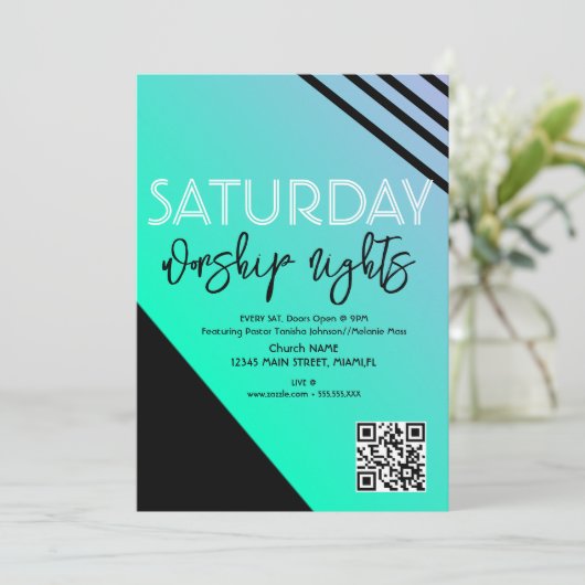 Kirchenabende Jugendministerium Flyer Einladung (Stehend Vorderseite)