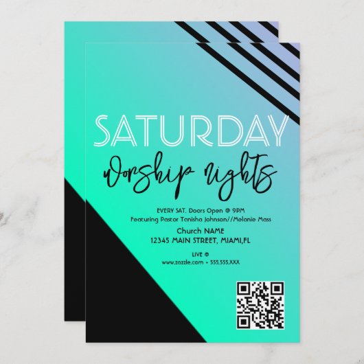 Kirchenabende Jugendministerium Flyer Einladung (Vorne/Hinten)