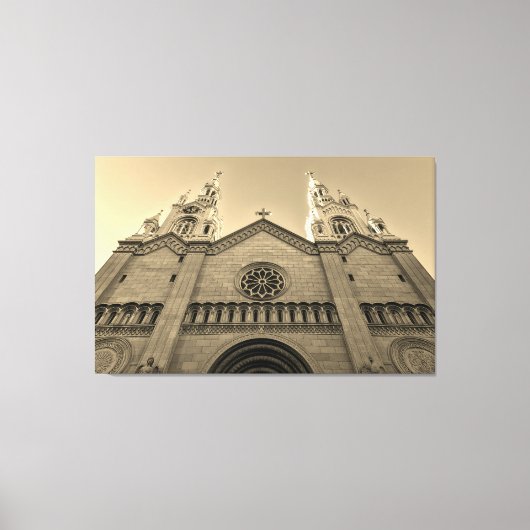 Kirchenaußen Leinwanddruck (Vorderseite)