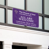 Kirchenbanner mit Lavendel und Ihrem Logo Banner (Äußeres Gebäude)
