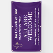 Kirchenbanner mit Lavendel und Ihrem Logo Banner (Vertikal)