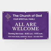 Kirchenbanner mit Lavendel und Ihrem Logo Banner (Horizontal)