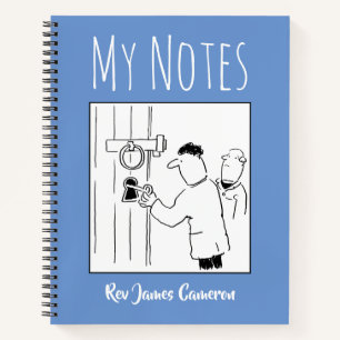 Kirchenbuch mit dem Namen des Eigentümers Notizblock