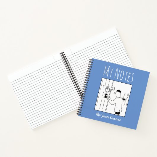 Kirchenbuch mit dem Namen des Eigentümers Notizblock (Innenseite)