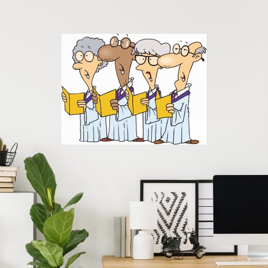 Kirchenchor Gesangsposter Poster (Heimbüro)