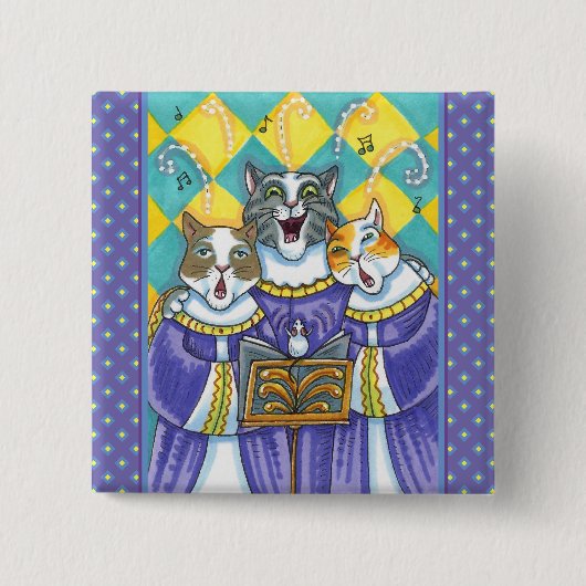 KIRCHENCHOR KATZEN & MAUS SINGEN WEIHNACHTSLIEDER BUTTON (Vorderseite)