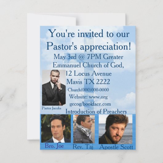 Kircheneinladung personifizieren einladung (Vorderseite)