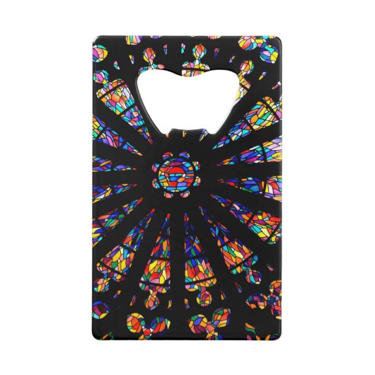 Kirchenfarbene Glasfenster Geldbeutel Flaschenöffner (Vorderseite)