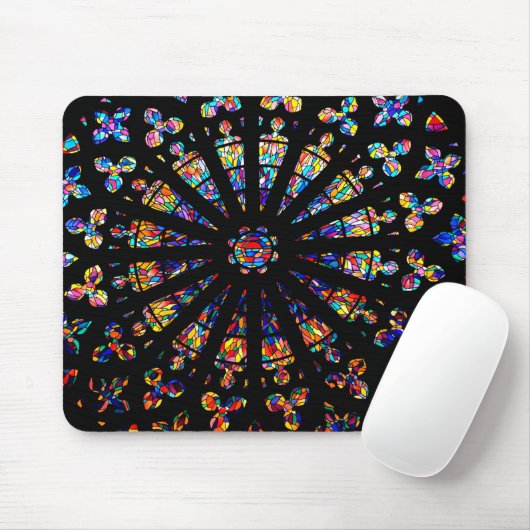 Kirchenfarbene Glasfenster Mousepad (Mit Mouse)