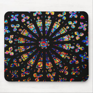 Kirchenfarbene Glasfenster Mousepad