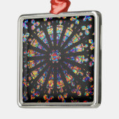 Kirchenfarbene Glasfenster Ornament Aus Metall (Links)