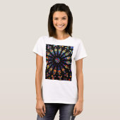 Kirchenfarbene Glasfenster T-Shirt (Vorne ganz)