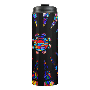 Kirchenfarbene Glasfenster Thermosbecher