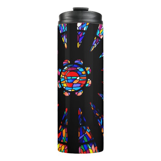 Kirchenfarbene Glasfenster Thermosbecher (Vorderseite)