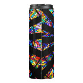 Kirchenfarbene Glasfenster Thermosbecher (Rückseite)