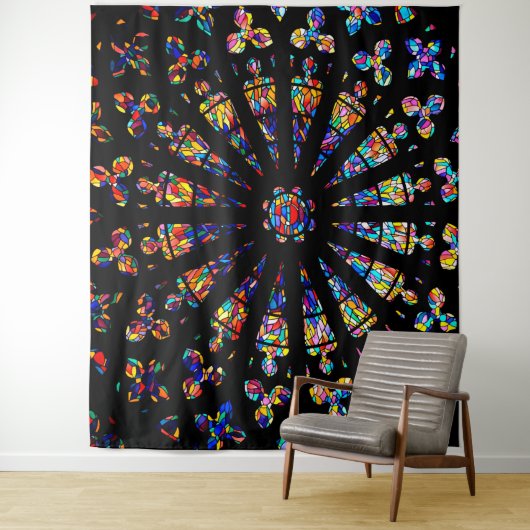 Kirchenfarbene Glasfenster Wandteppich (Beispiel)