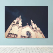 Kirchenfassadenarchitektur leinwanddruck (Insitu (Holzboden))