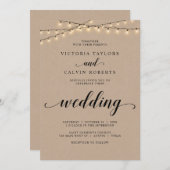 Kirchenfeier, Braun Kraft Einladung (Vorne/Hinten)