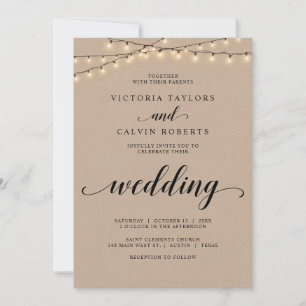 Kirchenfeier, Braun Kraft Einladung