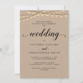 Kirchenfeier, Stringleuchten, Kraft Einladung (Vorderseite)