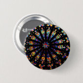 Kirchenfenster Buntglasfarben Button (Vorne & Hinten)