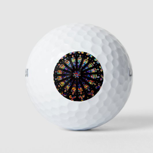 Kirchenfenster Buntglasfarben Golfball (Vorderseite)
