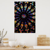 Kirchenfenster Buntglasfarben Poster (Küche)