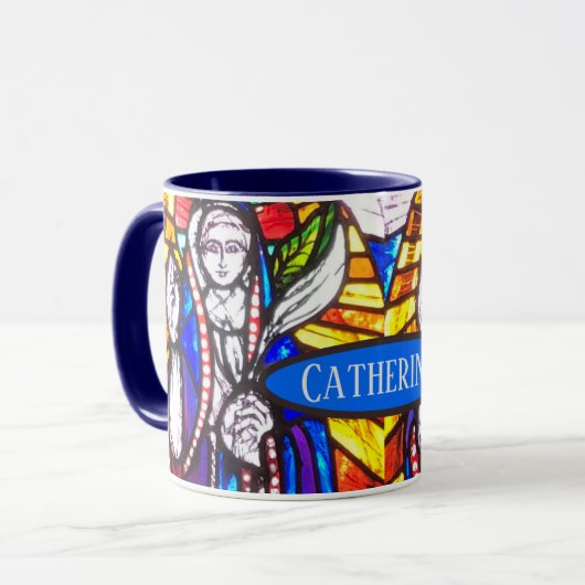 Kirchenfenster Gestaltete Glaskonstruktion Tasse (Vorderseite Links)