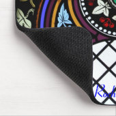 Kirchenfenster La Roche FR Suisse Mousepad (Ecke)