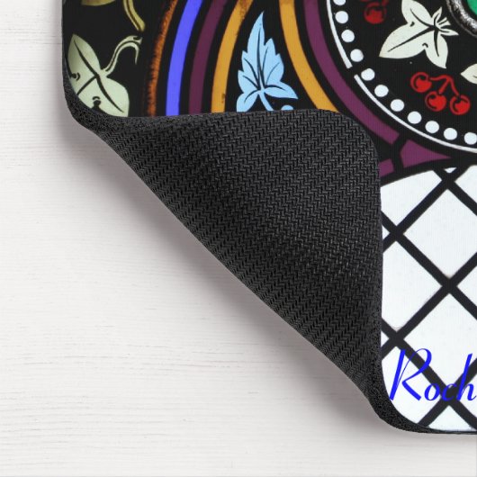 Kirchenfenster La Roche FR Suisse Mousepad (Ecke)