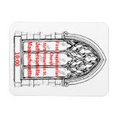 Kirchenfenster mit Kirchendetails - individuell ei Magnet (Horizontal)