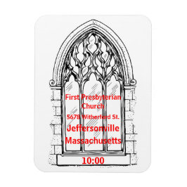 Kirchenfenster mit Kirchendetails - individuell ei Magnet