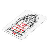 Kirchenfenster mit Kirchendetails - individuell ei Magnet (Linke Seite)