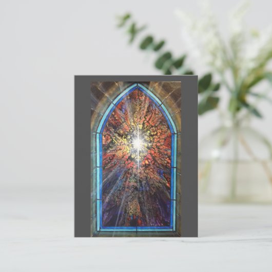 Kirchenfenster Postkarte (Stehend Vorderseite)