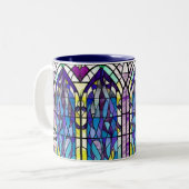 Kirchenfenster Zweifarbige Tasse (Vorderseite Links)