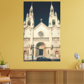 Kirchenfront mit Kreuz Leinwanddruck (Insitu (Wohnzimmer))