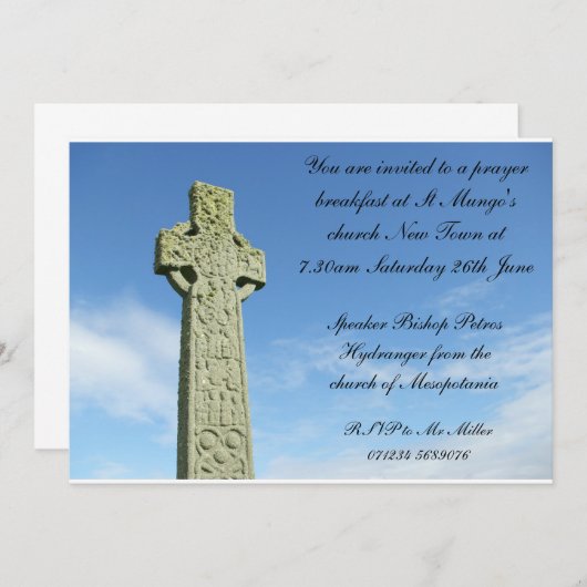 Kirchenfrühstück Einladung (Vorne/Hinten)