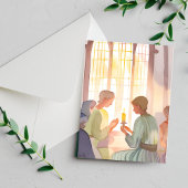 Kirchengebet | Handgefertigt Feiertagspostkarte