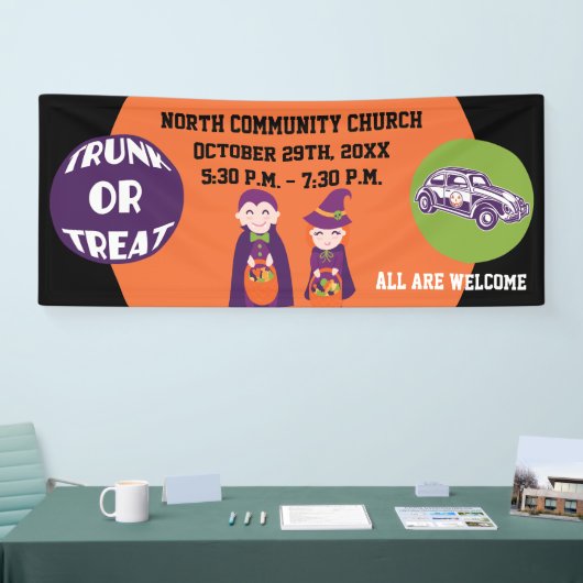 Kirchengemeinde Trunk oder Leckerei glücklich Hall Banner (Messe)