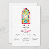 Kirchenglas mit Bibelhochzeit Einladung (Vorne/Hinten)