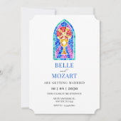 Kirchenglasseich Hochzeit Einladung (Vorderseite)