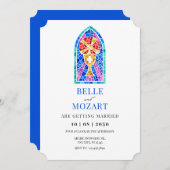 Kirchenglasseich Hochzeit Einladung (Vorne/Hinten)