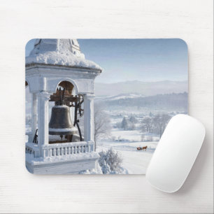 Kirchenglocke eingeschneit mousepad