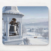 Kirchenglocke eingeschneit mousepad (Vorne)