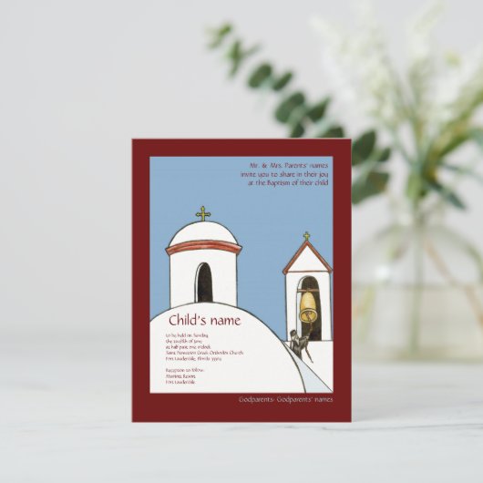 Kirchenglocken Einladung (Stehend Vorderseite)