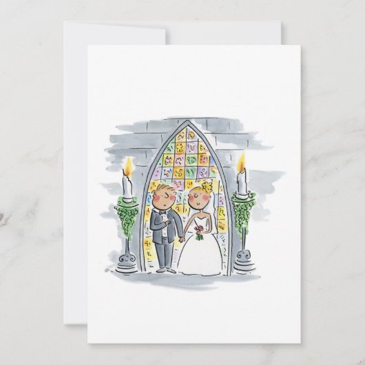 Kirchenhochzeit Einladung (Vorderseite)