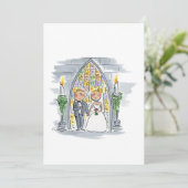Kirchenhochzeit Einladung (Stehend Vorderseite)