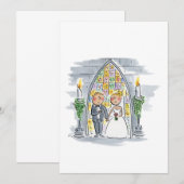 Kirchenhochzeit Einladung (Vorne/Hinten)